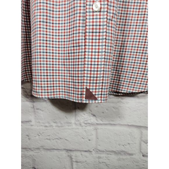 UNTUCKit Men's Long Sleeve Button Down Dress Shirt‎ XLarge Red Blue Plaid - Picture 3 of 6